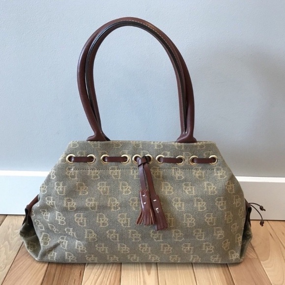 Dooney & Bourke Brown Tote Shoulder Bag Purse - Picture 1 of 8